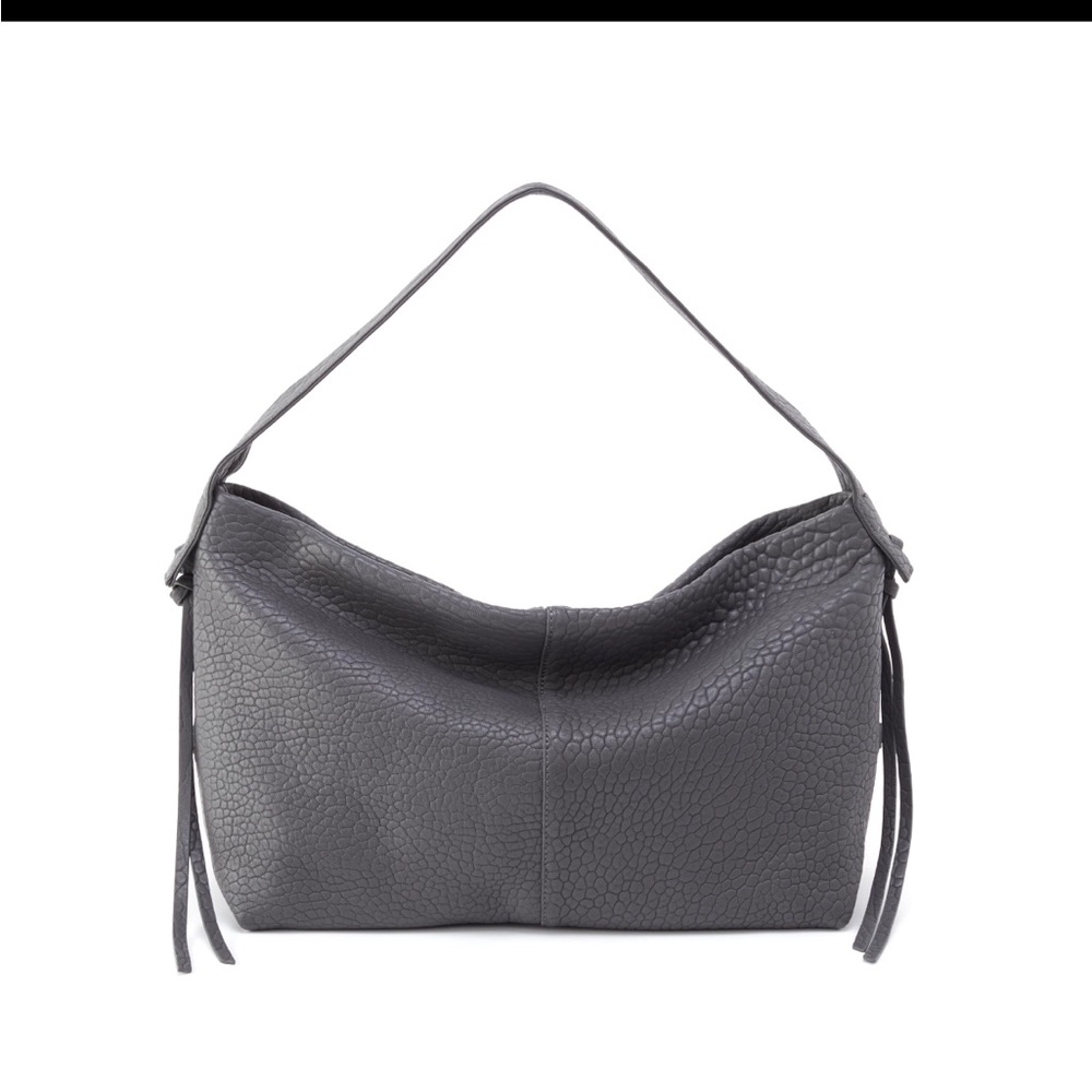 Hobo Bonita Grey Leather Shoulder Bag
